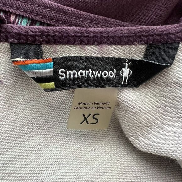 Smartwool XS Willow Lake Purple Geometric Wool Cross Back Dress Athleisure j14 - Picture 8 of 8